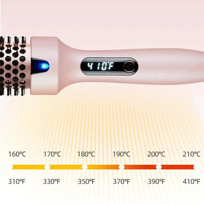 3-In-1 Heated Hair Styling Brush-Curl, Straighten &amp; Volumize